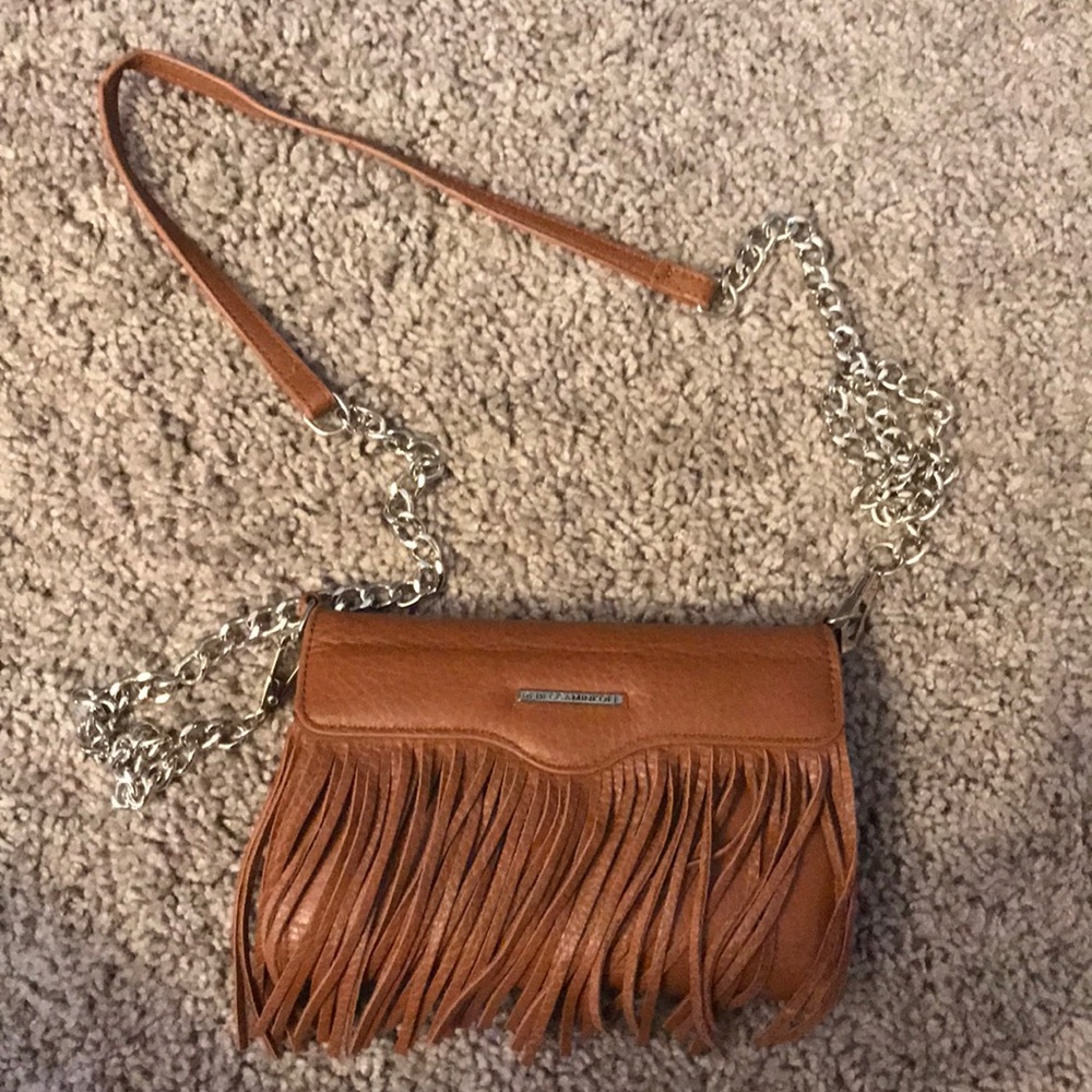 Rebecca Minkoff fringe leather tech crossbody